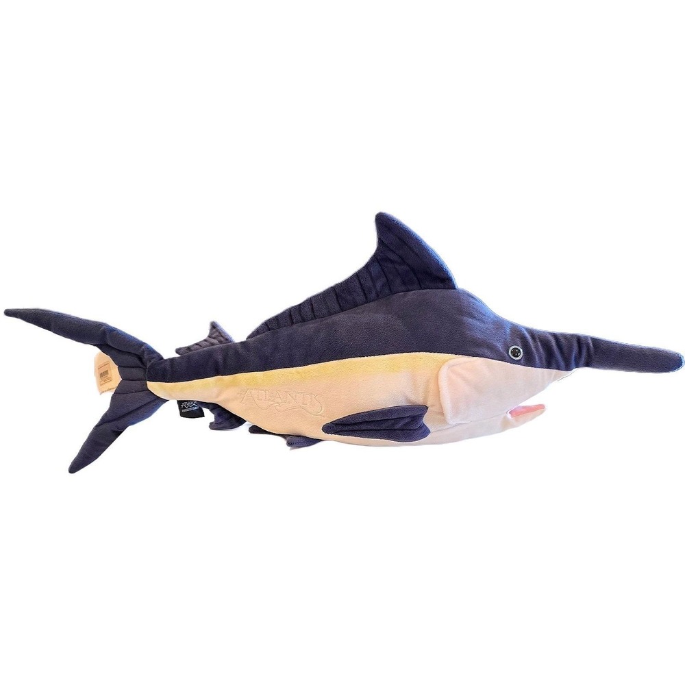 VTG 1994 Atlantis Blue Marlin Plush 33" Swordfish Stuffed Fish Ocean Deadstock